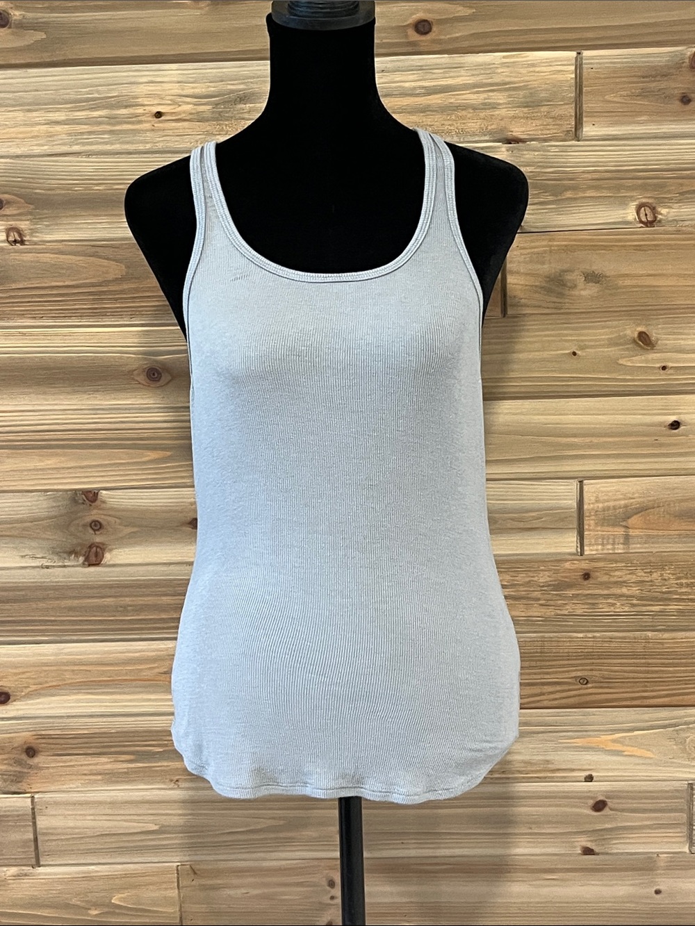 The Line by K heather grey ribbed racerback tank top